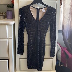 Never worn black sequence dress